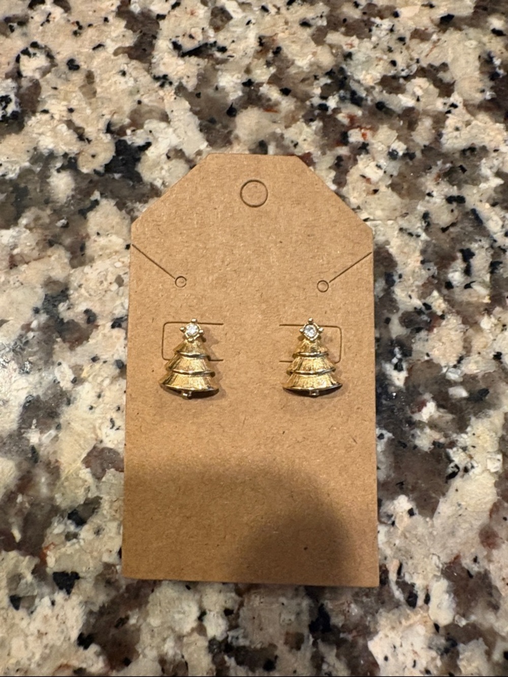 Gold Christmas Tree Stud Earrings - Women Jewelry